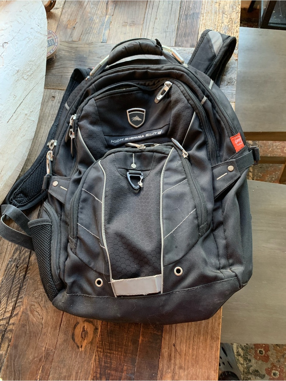 High Sierra Black Men's Multi-Compartment Backpack